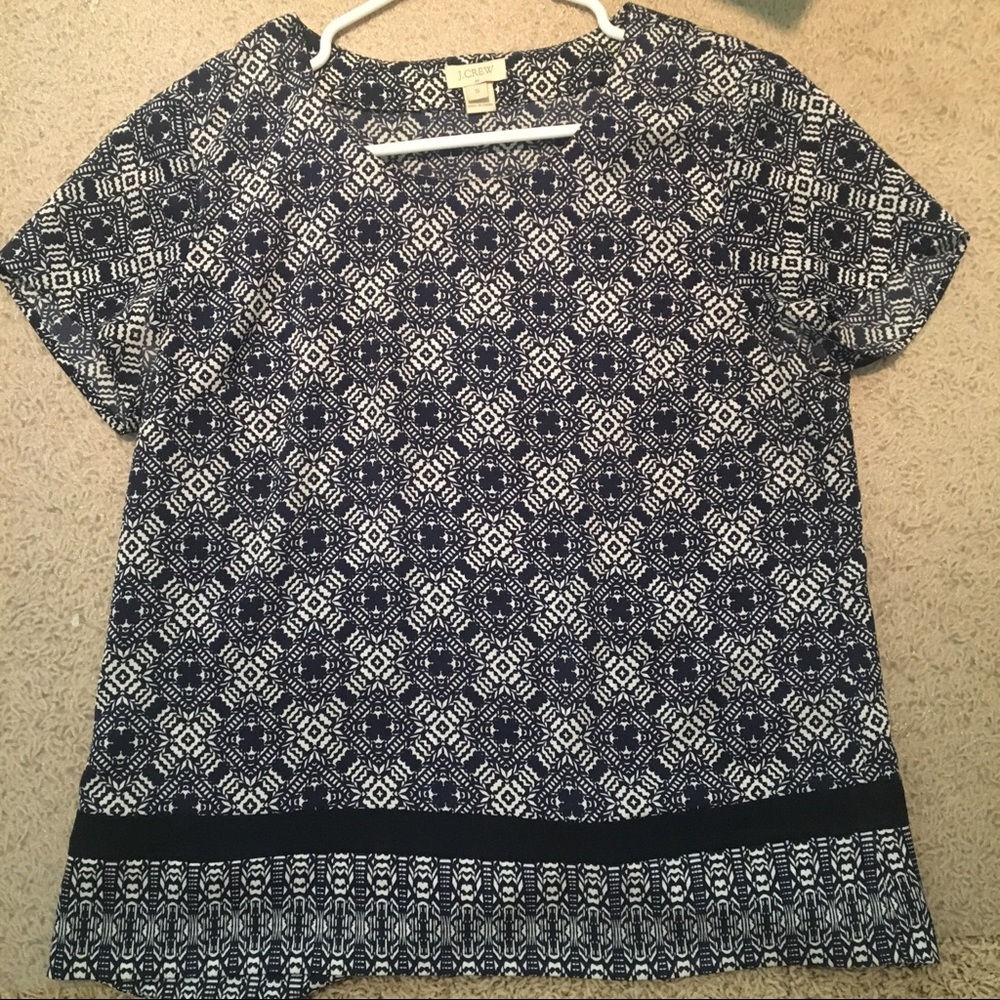 J. Crew Factory Medallion Print Blouse